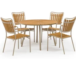 DaneLine Adam Havemøbelsæt - Nonwood - Ø110 cm - Latte