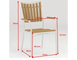 DaneLine Adam Havemøbelsæt - Nonwood - Ø110 cm - Hvid