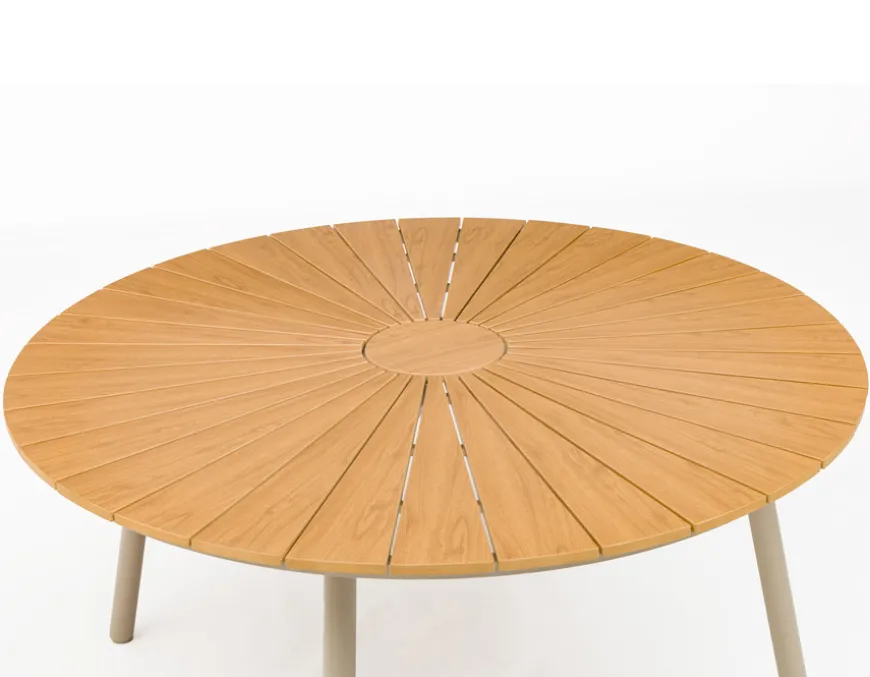 DaneLine Adam Havemøbelsæt - Nonwood - Ø150 cm - Latte
