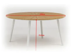 DaneLine Adam Havemøbelsæt - Nonwood - Ø150 cm - Hvid