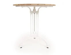 DaneLine Eva Teak Cafébord - Ø70 cm - Hvid