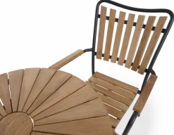 DaneLine Eva Teak Cafésæt - Ø70 cm - Grå