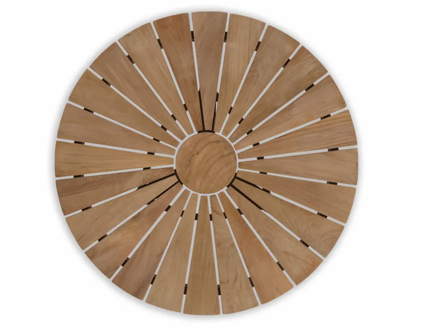 DaneLine Eva Teak Cafésæt - Ø70 cm - Hvid