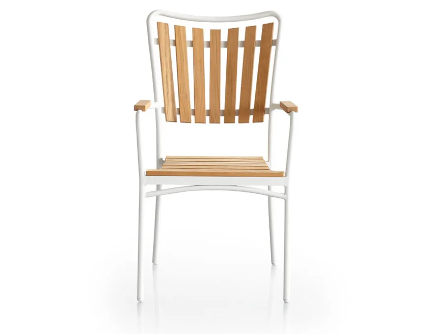 DaneLine Eva Teak Cafésæt - Ø70 cm - Hvid