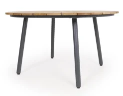 DaneLine Eva Teak Havebord - Ø130 cm - Grå