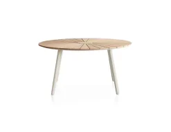 DaneLine Eva Teak Havebord - Ø150 cm - Latte