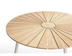 DaneLine Eva Teak Havebord - Ø150 cm - Latte