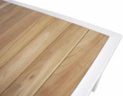 DaneLine Eva Teak Havebord - 102x219 cm - Hvid