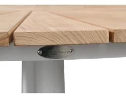 DaneLine Eva Teak Havebord - Ø130 cm - Hvid
