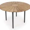 DaneLine Eva Teak Havebord - Ø110 cm - Grå