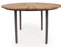 DaneLine Eva Teak Havebord - Ø110 cm - Grå