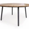 DaneLine Eva Teak Havebord - Ø150 cm - Grå