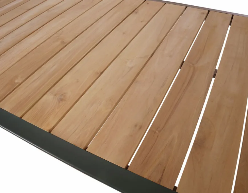 DaneLine Eva Teak Havebord - 102x219 cm - Grå