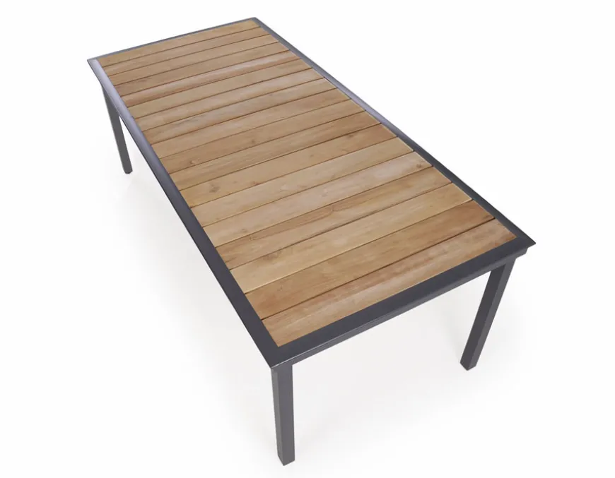 DaneLine Eva Teak Havebord - 102x219 cm - Grå