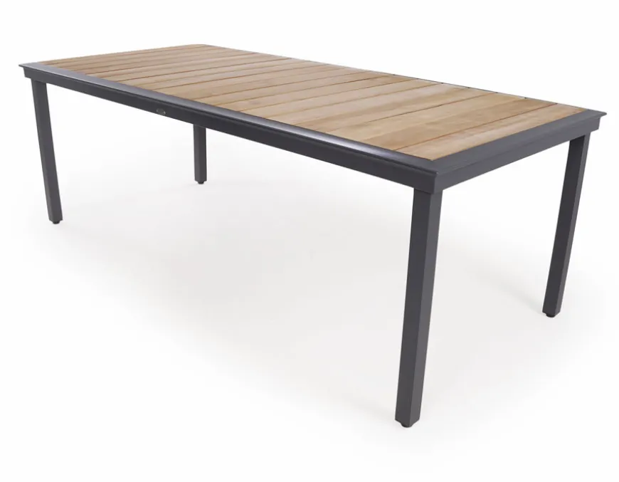 DaneLine Eva Teak Havebord - 102x219 cm - Grå