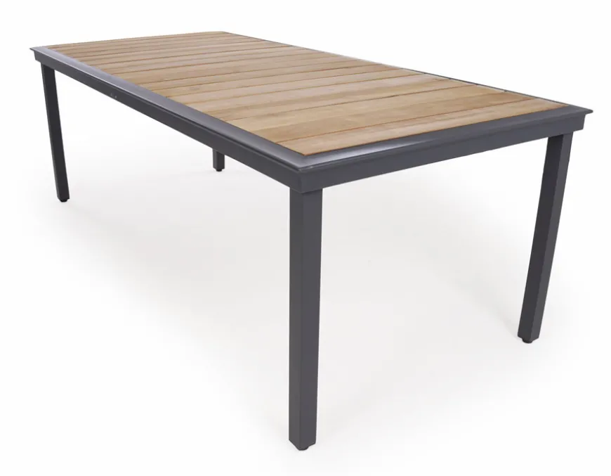 DaneLine Eva Teak Havebord - 102x219 cm - Grå