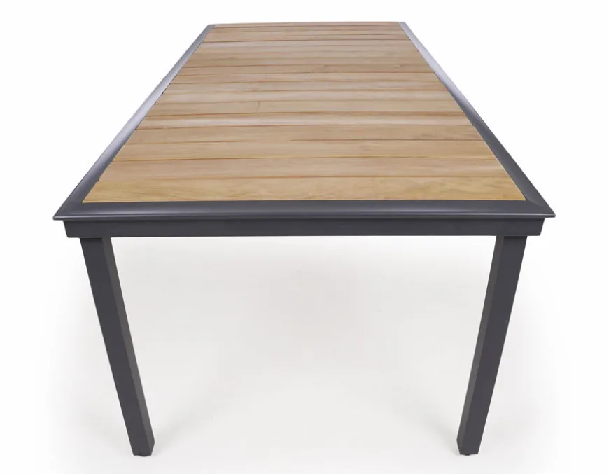DaneLine Eva Teak Havebord - 102x219 cm - Grå