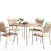 DaneLine Eva Teak Havemøbelsæt - Ø110 cm - Latte