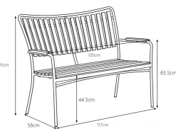 DaneLine Eva Teak Havemøbelsæt m/bænk+2 stole - 90x160 cm - Hvid