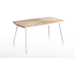 DaneLine Eva Teak Havemøbelsæt m/bænk+2 stole - 90x160 cm - Hvid