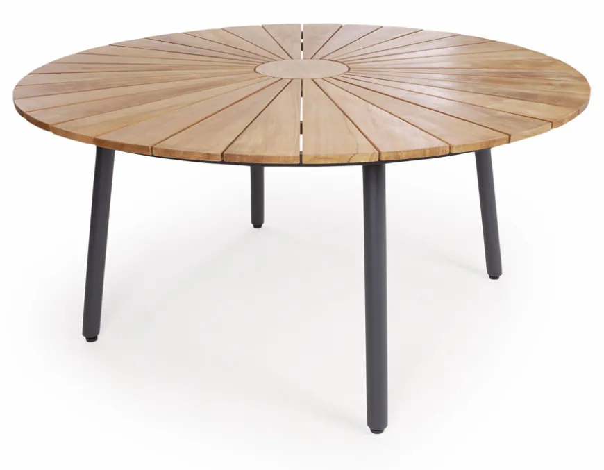 DaneLine Eva Teak Havemøbelsæt - Ø150 cm - Grå
