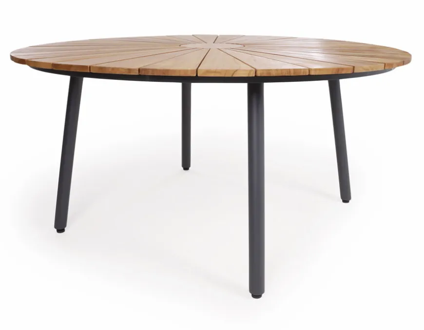 DaneLine Eva Teak Havemøbelsæt - Ø150 cm - Grå