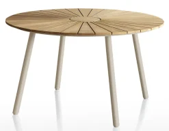 DaneLine Eva Teak Havemøbelsæt - Ø130 cm - Latte