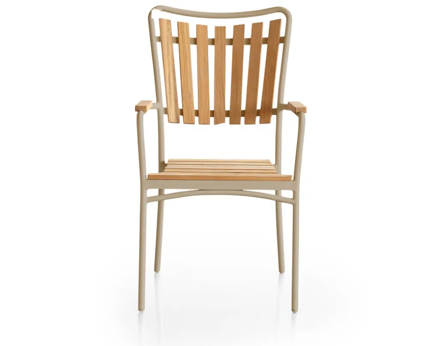 DaneLine Eva Teak Havemøbelsæt m/bænk+2 stole - 90x160 cm - Latte