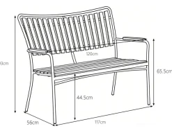 DaneLine Eva Teak Havemøbelsæt m/bænk+2 stole - 90x160 cm - Latte
