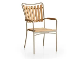DaneLine Eva Teak Havemøbelsæt - Ø150 cm - Latte