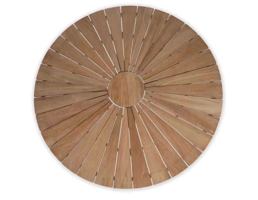 DaneLine Eva Teak Havemøbelsæt - Ø130 cm - Hvid