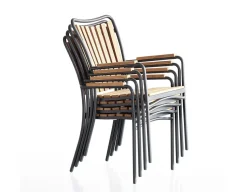 DaneLine Eva Teak Havemøbelsæt m/bænk+2 stole - 90x160 cm - Grå