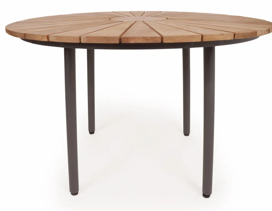 DaneLine Eva Teak Havemøbelsæt - Ø110 cm - Grå