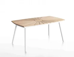 DaneLine Eva Teak Havemøbelsæt m/4 stole - 90x160 cm - Hvid