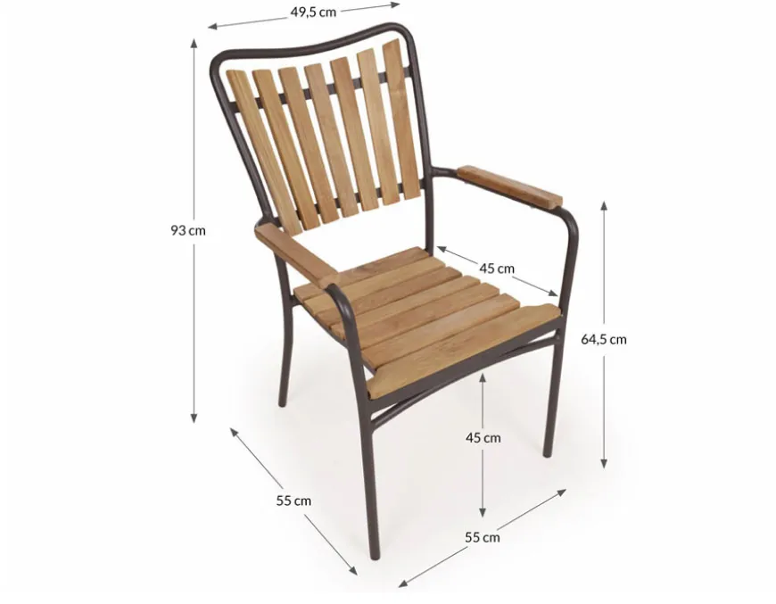 DaneLine Eva Teak Havemøbelsæt - Ø130 cm - Grå