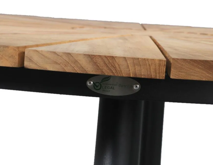 DaneLine Eva Teak Havemøbelsæt - Ø130 cm - Grå