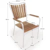 DaneLine Eva Teak Havemøbelsæt - 102x219 cm - Hvid