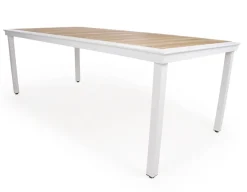 DaneLine Eva Teak Havemøbelsæt - 102x219 cm - Hvid