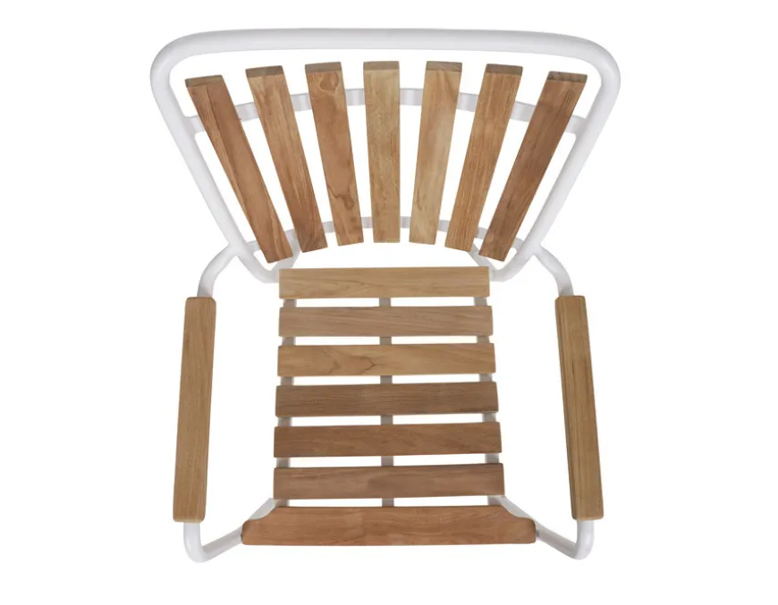 DaneLine Eva Teak Havemøbelsæt - 102x219 cm - Hvid