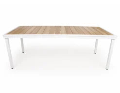 DaneLine Eva Teak Havemøbelsæt - 102x219 cm - Hvid