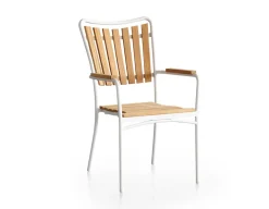 DaneLine Eva Teak Havemøbelsæt - 102x219 cm - Hvid