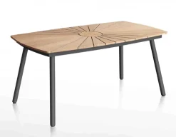 DaneLine Eva Teak Ovalt Havebord - 90x160 cm - Grå