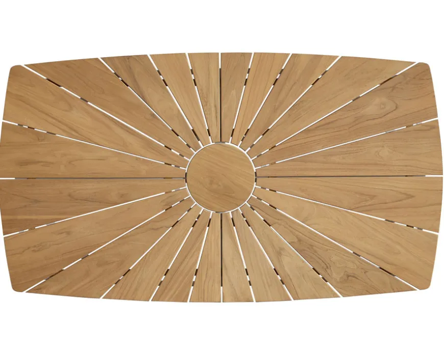 DaneLine Eva Teak Ovalt Havebord - 90x160 cm - Latte
