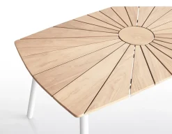 DaneLine Eva Teak Ovalt Havebord - 90x160 cm - Hvid