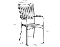 DaneLine Eva Teak Stabelstol - Latte
