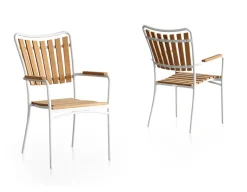 DaneLine Eva Teak Stabelstol - Hvid