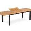 Dina Alu/Teak udtræksbord - 100x200/280 cm