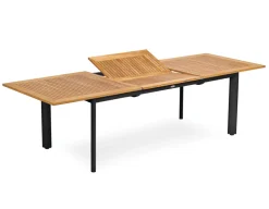 Dina Alu/Teak udtræksbord - 100x200/280 cm