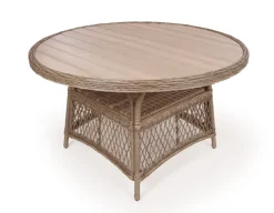Enø Brun Havemøbelsæt - Ø 130 cm