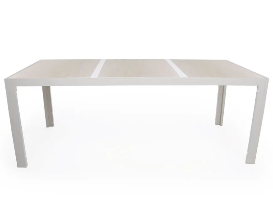 Fanø Cebu Keramik Havemøbelsæt - 90x195 cm - Dusty/Beige